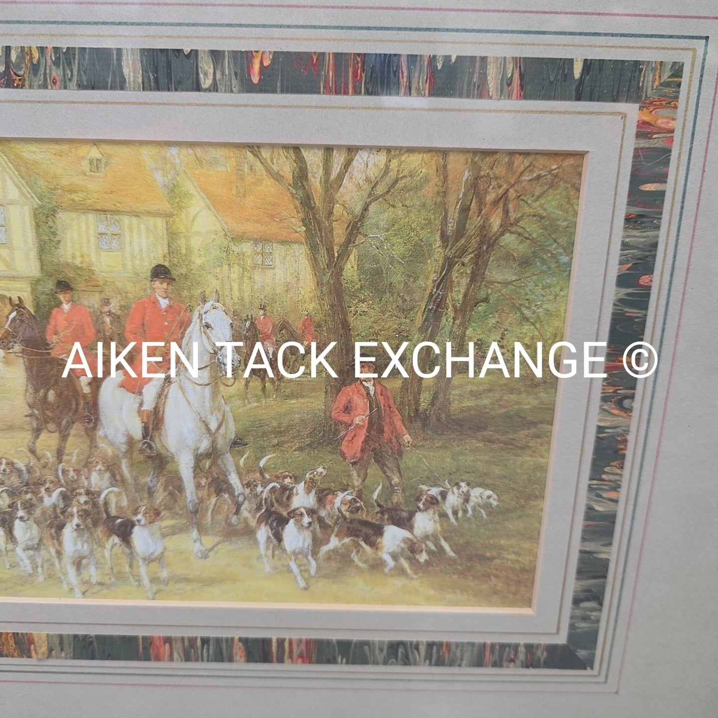 Fox Hunting Scene Coffee Table Tray