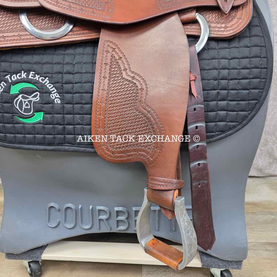 **On Trial** Jim Taylor Saddlery Xtreem Reining Western Saddle, 16" Seat, Shoulder Free Tree - Wide - Full QH Bars