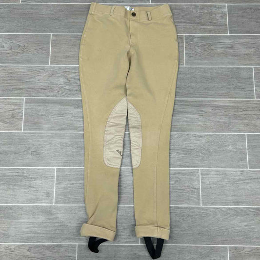 TuffRider Low Rise Starter Knee Patch Pull On Jods, Size 14