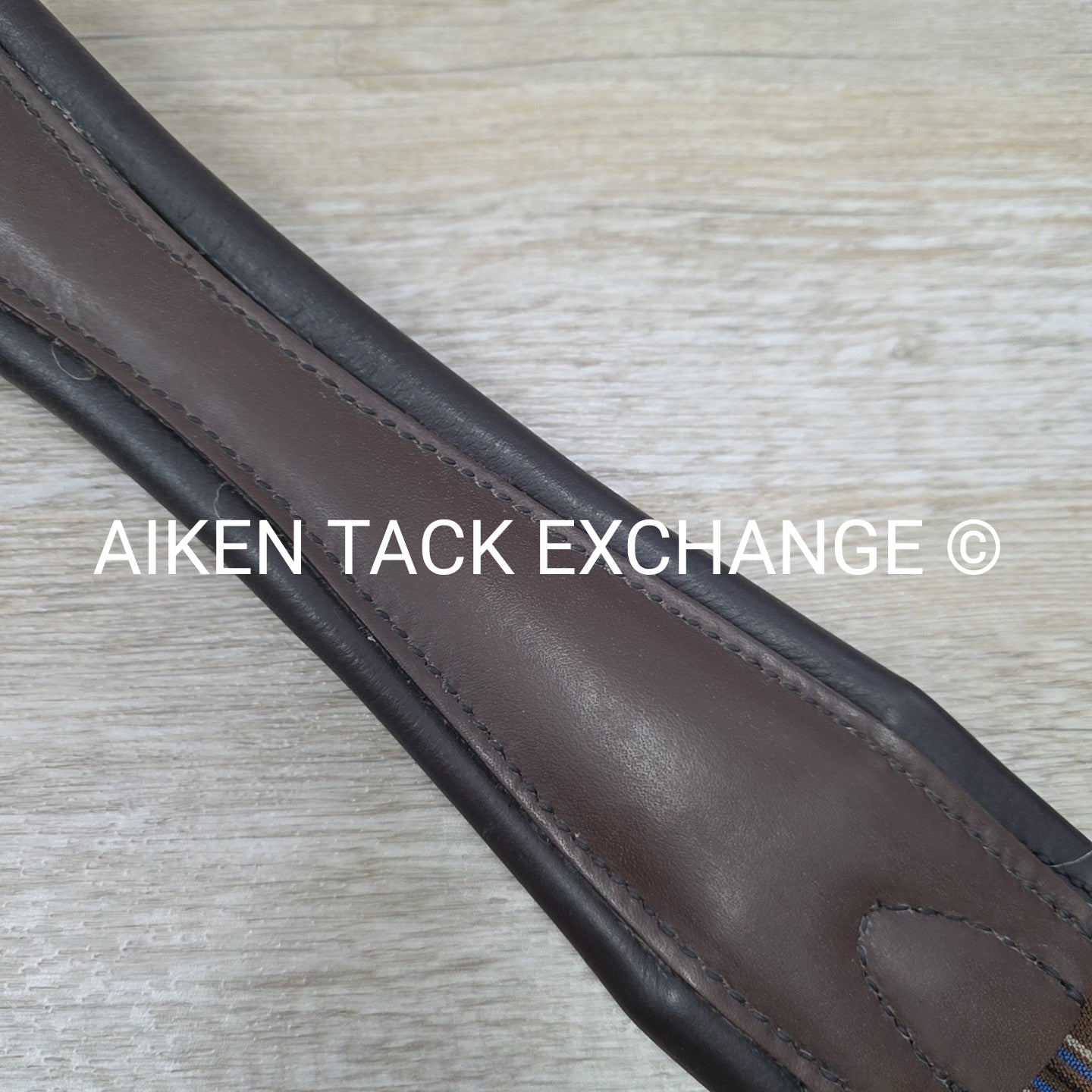 Stubben Leather Girth with Double End Elastic, Brown, 47" (120 cm)