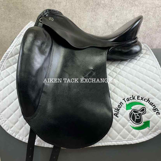 2005 Kieffer Wallstreet Excellent Ulla Salzgeber Dressage Saddle, 17" Seat, Medium Tree, Wool Flocked Panels