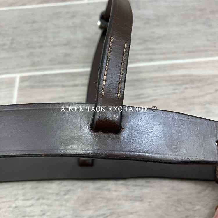 KL Select Black Oak Flat Noseband for Monocrown Bridle, Oversize