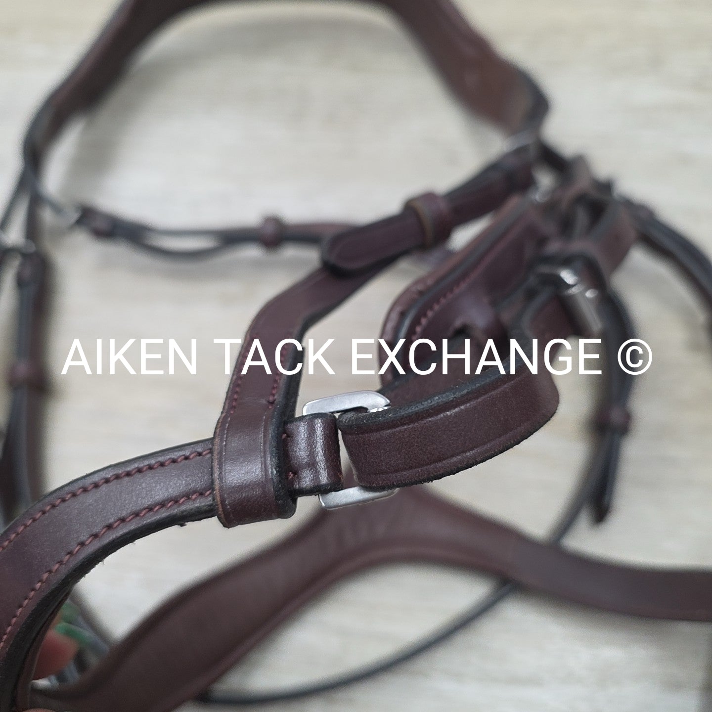Artemis Equestrian Victory Bridle, Missing Browband, No Reins, Brown, Oversize