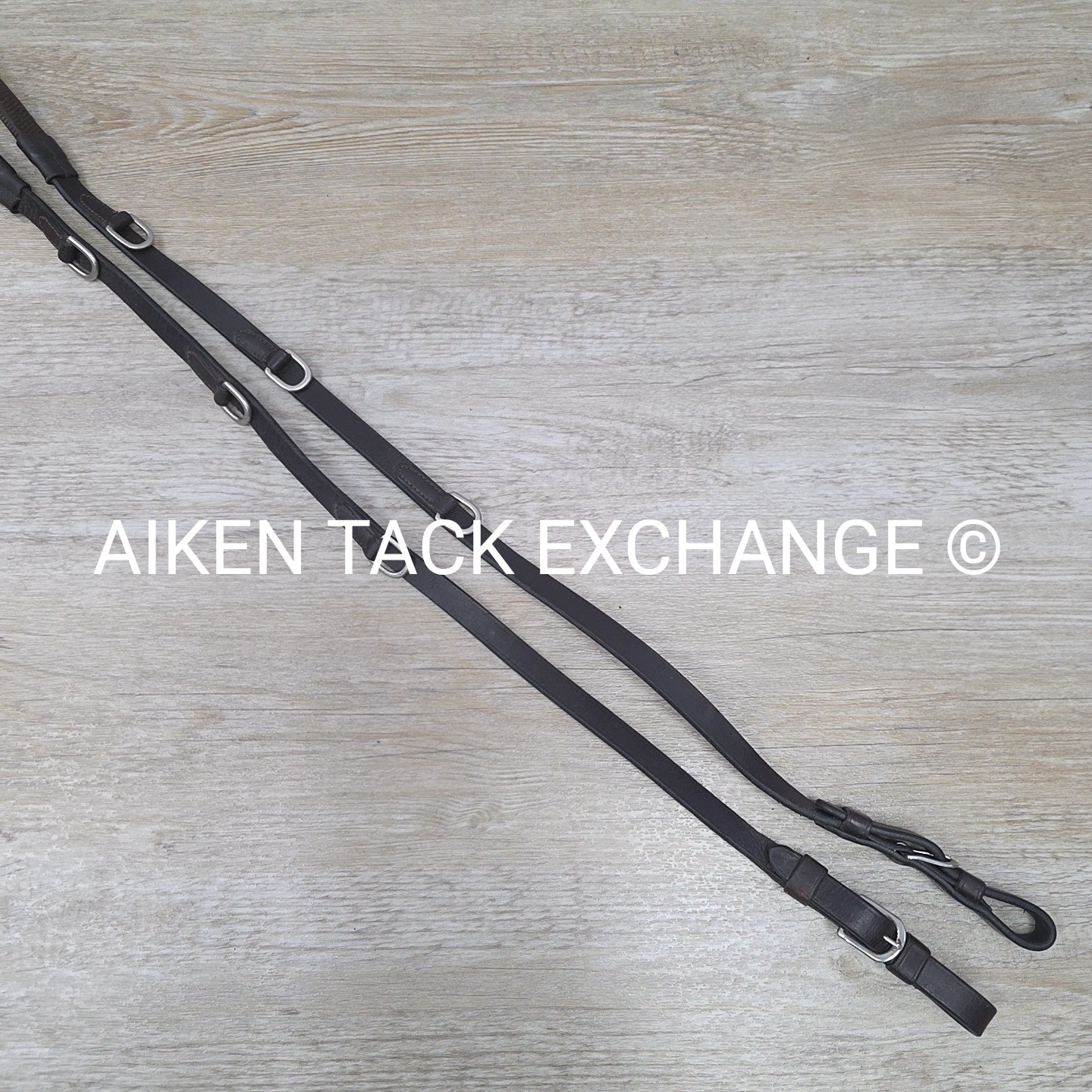 Camelot German Martingale Rein Set, Brown, Size Cob