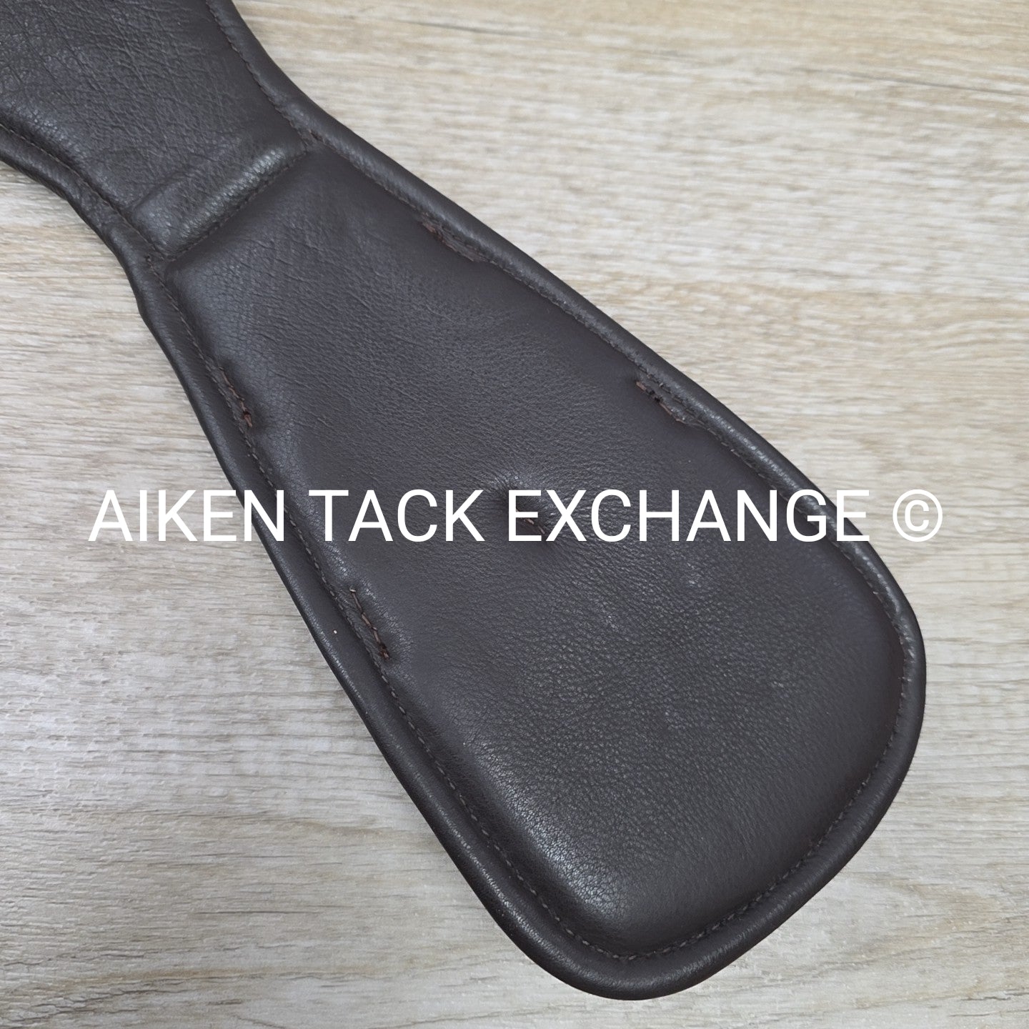 Padded Leather Contour Dressage Girth with Double End Elastic, Brown, 20"