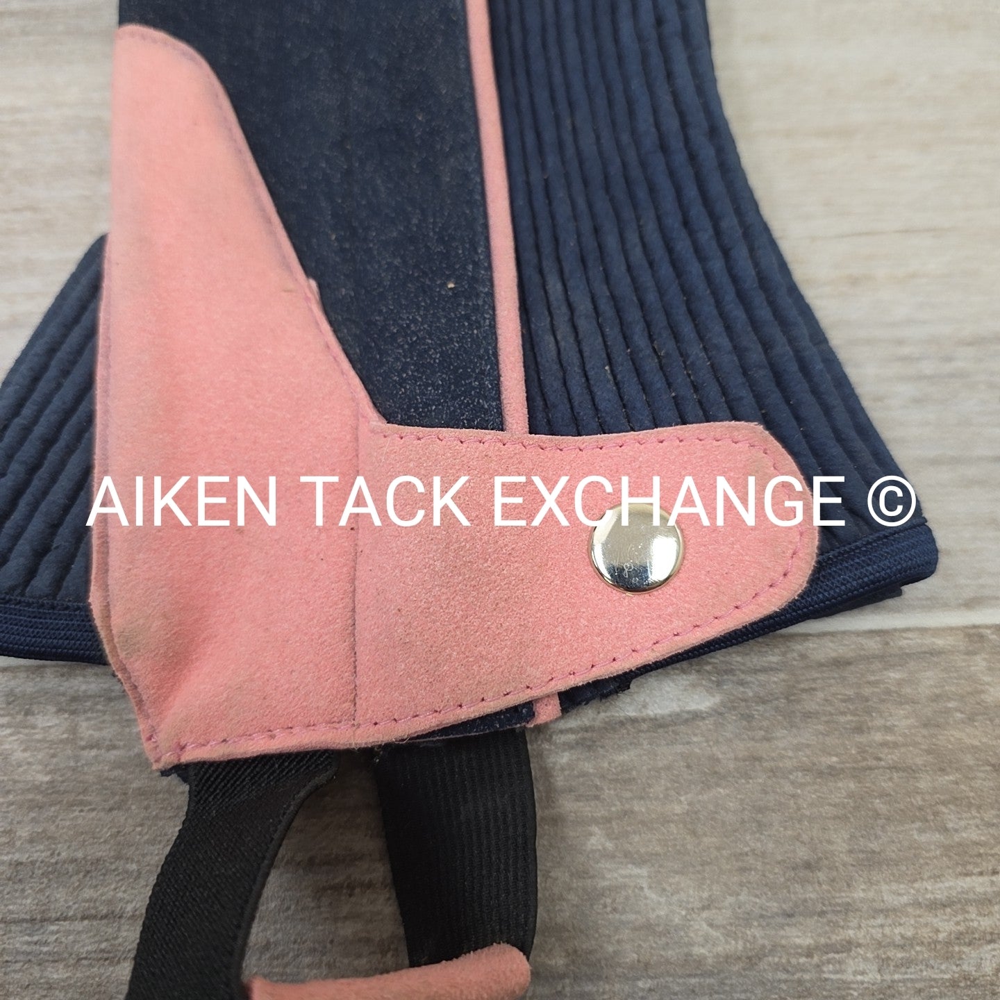 RHC Suede Half Chaps, Navy & Pink, Size X-Small