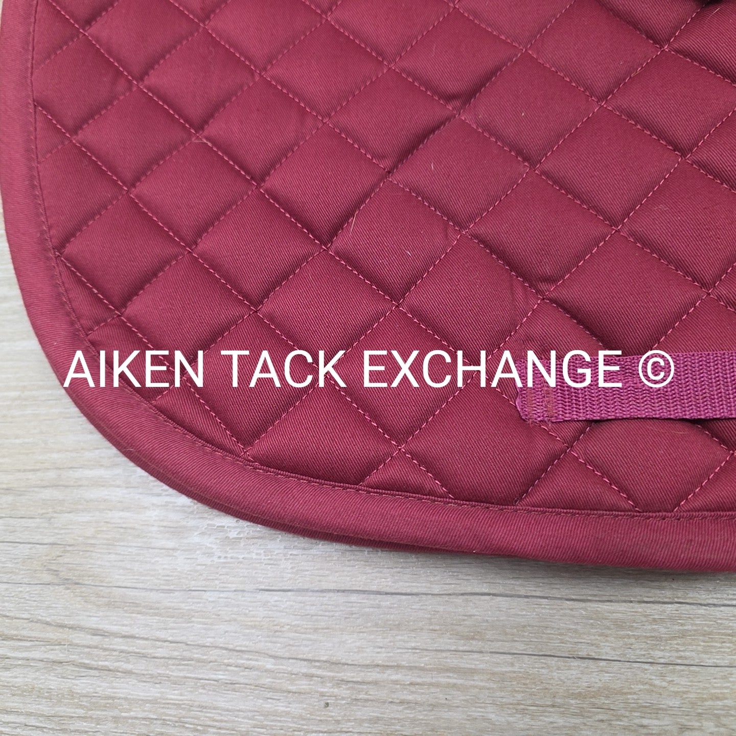 Dover Saddlery All Purpose Saddle Pad with Aiken Tack Exchange Logo, Burgundy
