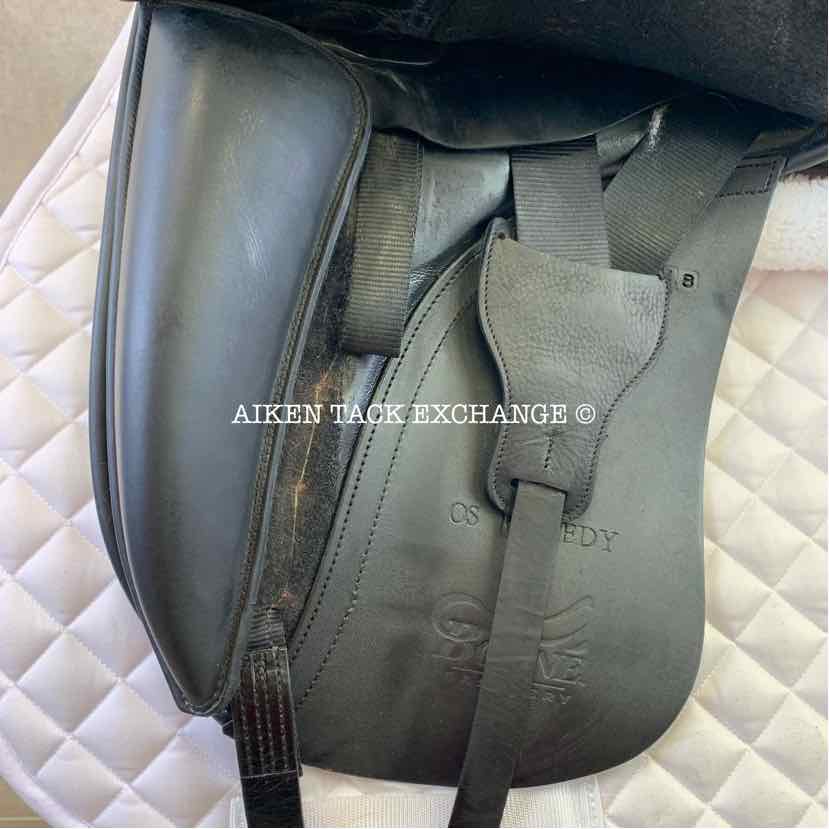 Borne Saddlery OS Remedy Dressage Saddle, 18.5" Seat, Wide Tree, Wool Flocked Panels