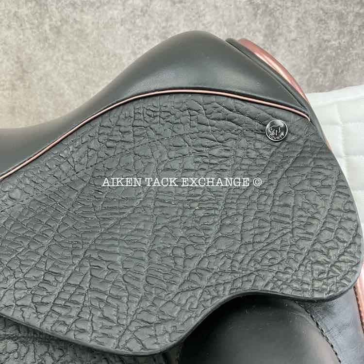 2023 County Epiphany Monoflap Dressage Saddle, 17" Seat, Narrow Tree, Wool Flocked Panels