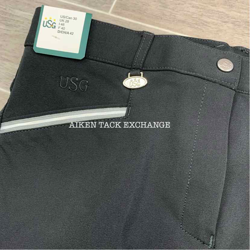 KL Select USG "Ava" Silicone Full Seat Breeches, Size 30