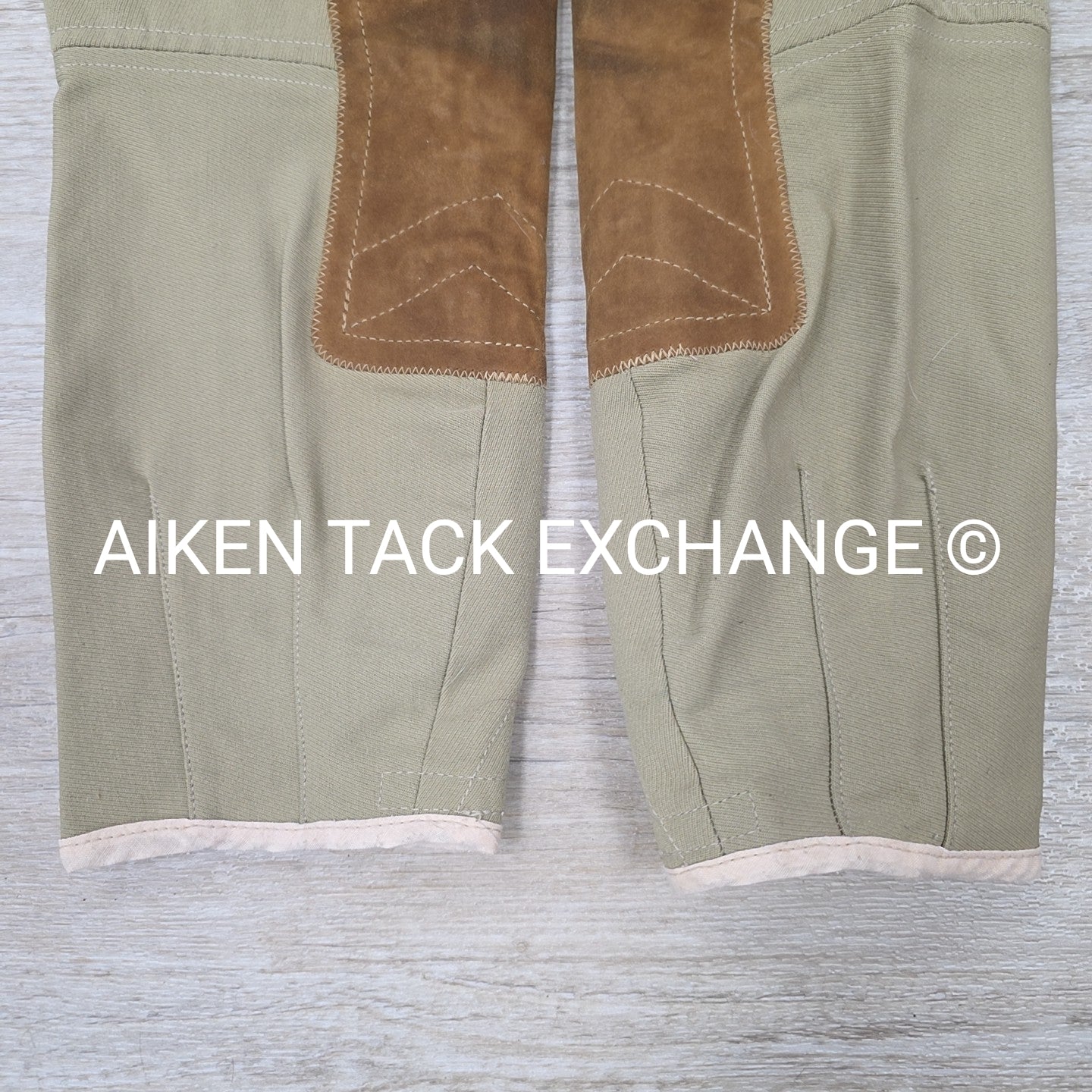 BARGAIN BUNDLE: 2 Tailored Sportsman Side Zip Knee Patch Breeches, Size 24 + 26
