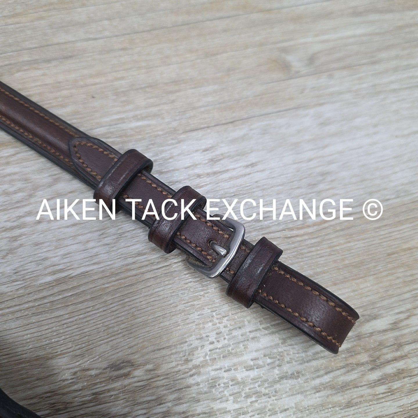 Plain Raised Laced Reins, Brown, Size Full