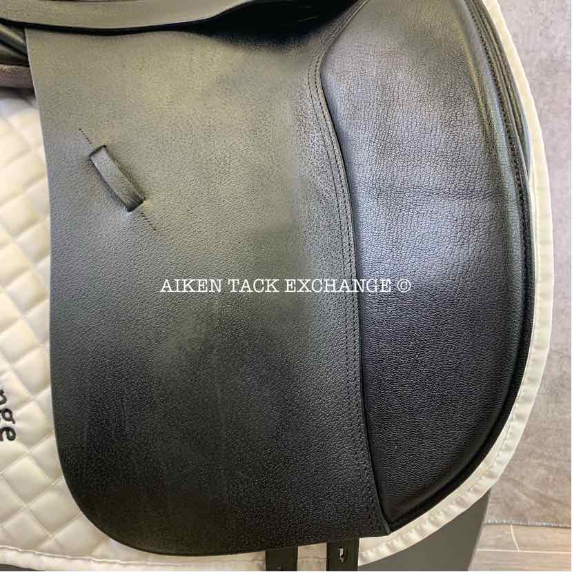 2017 Black Country Eloquence X Dressage Saddle, 19" Seat, Extra Wide Freedom Hoop Tree, Wool Flocked Serge Panels