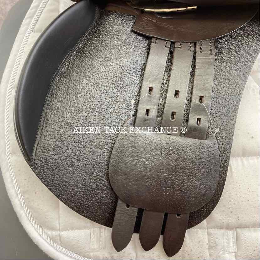 True Brit All Purpose Jump Saddle, 17" Seat, Medium Tree, Foam Panels