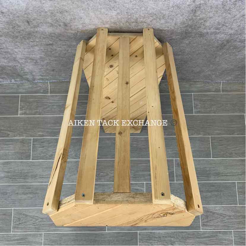 Wooden Wall-Mount Western Saddle Rack