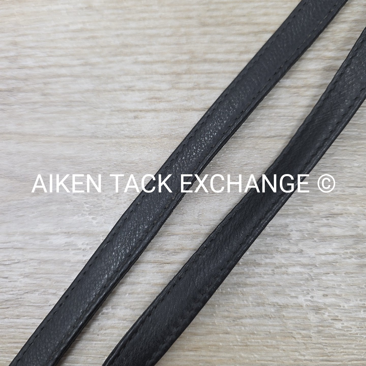 Passier Leather Reins with Hand Stops, Black, 55"