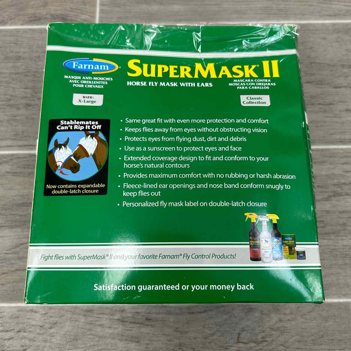 Farnam SuperMask II Fly Mask with Ears, Size X-Large