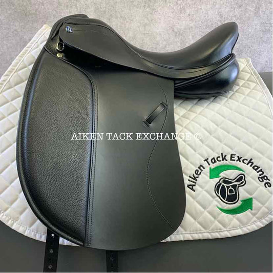 Barnsby Dressage Saddle, 17" Seat, Medium Tree, Wool Flocked Panels