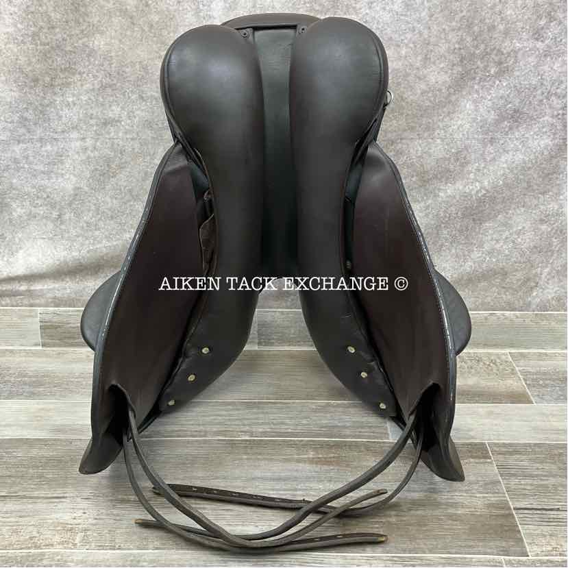2014 Custom Saddlery Monte Carlo Monoflap Jump Saddle, 17" Seat, Forward Flap, Adjustable Tree, Wool Flocked Panels