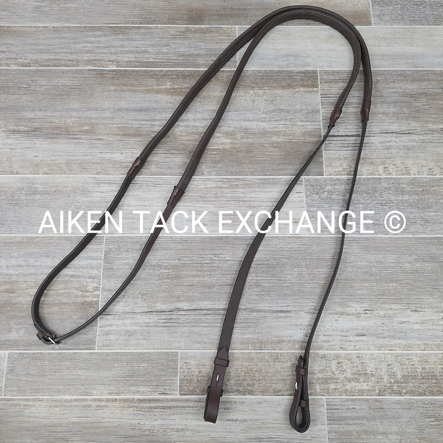HDR Monocrown Bridle with Rubber Reins, Brown, Oversize