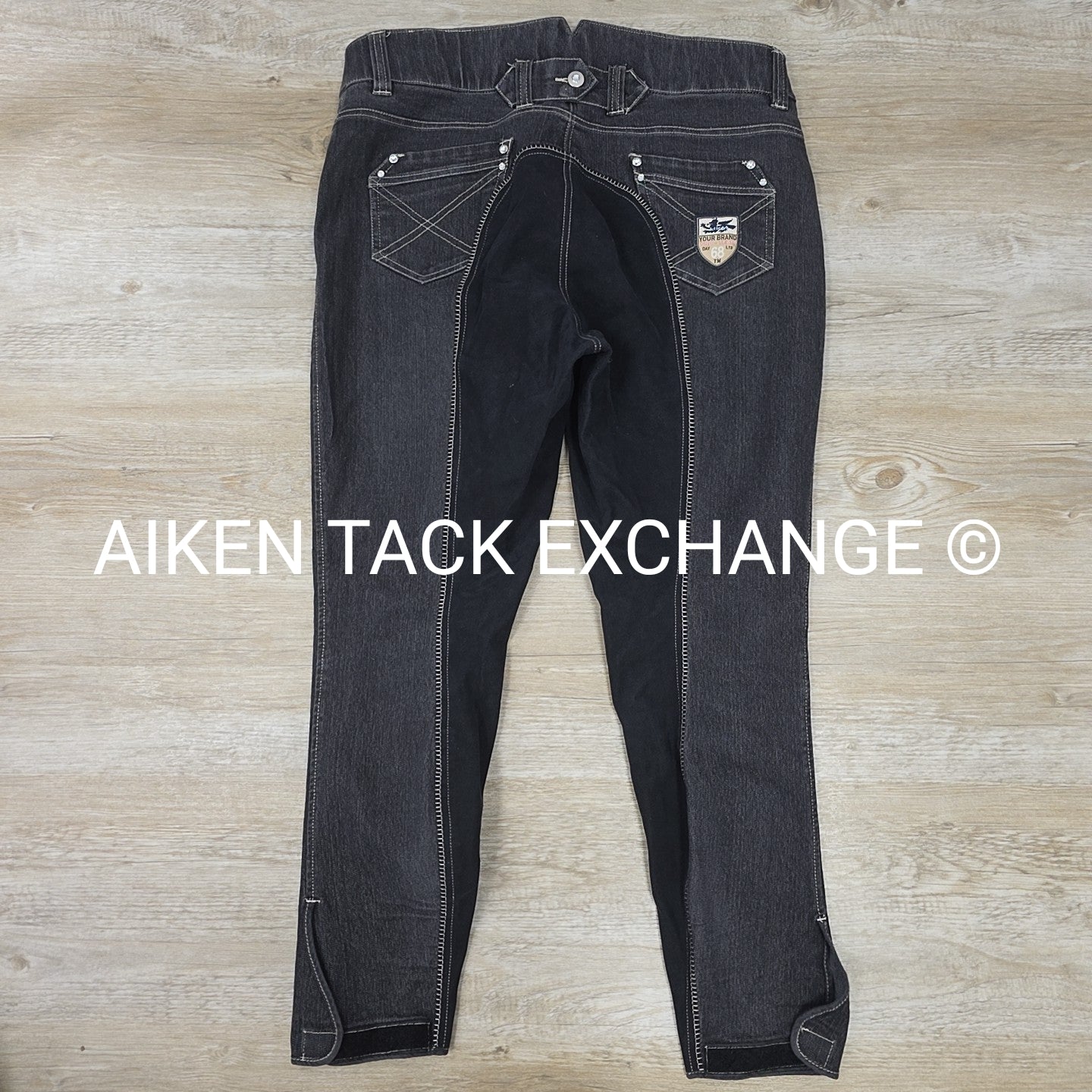 HKM Full Seat Denim Breeches, Size 38