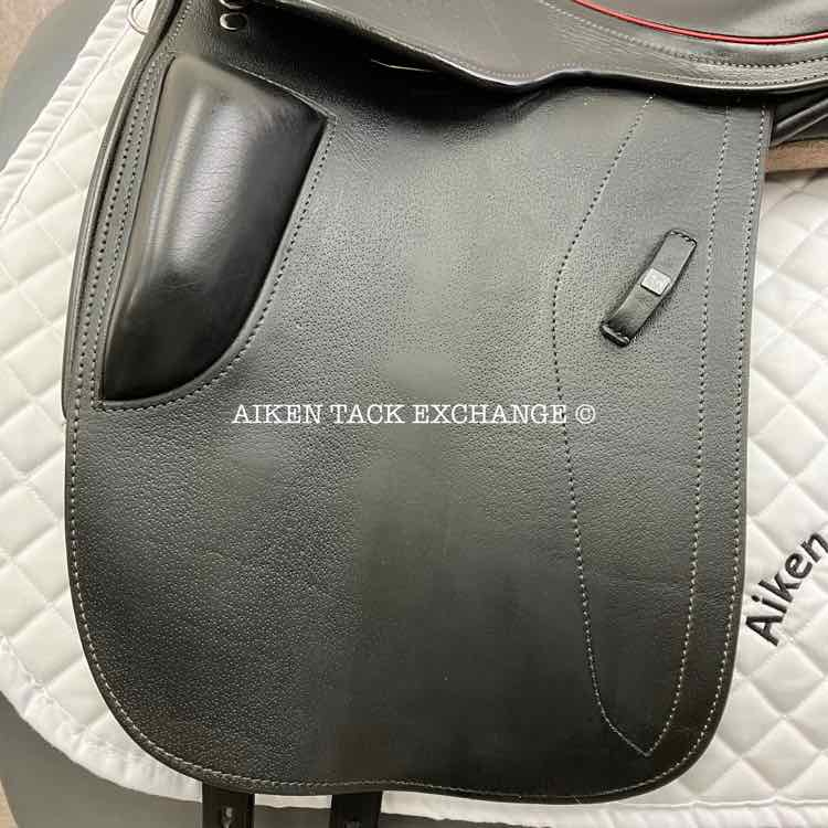 **SOLD** 2017 Black Country Dante Dressage Saddle, 17.5" Seat, Short Flap, Medium Wide Tree, Wool Flocked Serge Panels