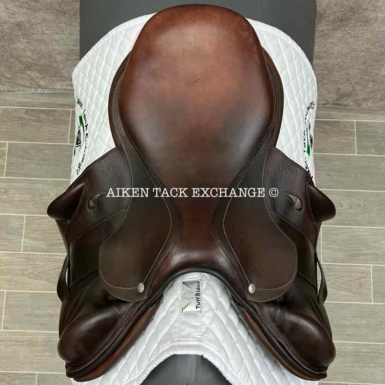 2014 Devoucoux Chiberta Junior Monoflap Jump Saddle, 16.5" Seat, 0A Flap, Medium Wide Tree, D3D Panels, Full Buffalo Leather