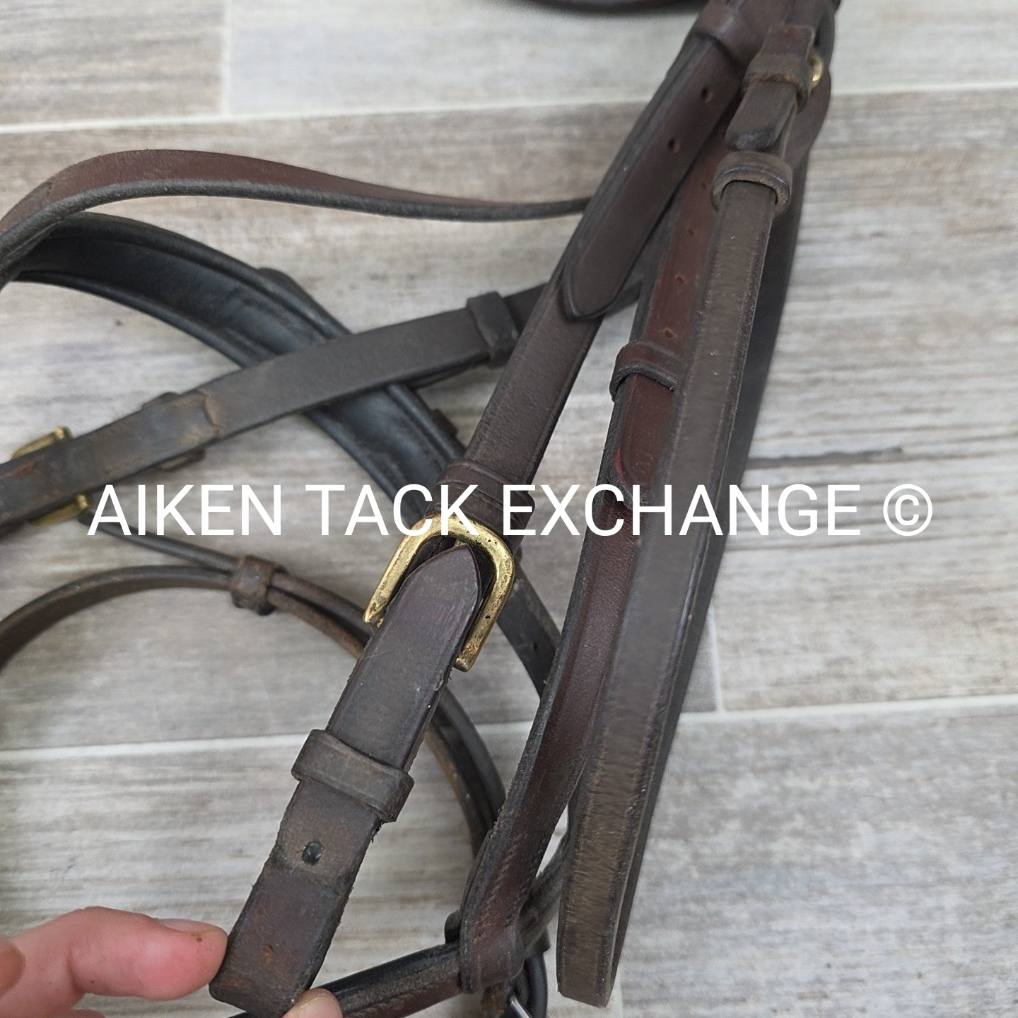 Various Brands Flash Bridle, No Reins, Brown, Size Full