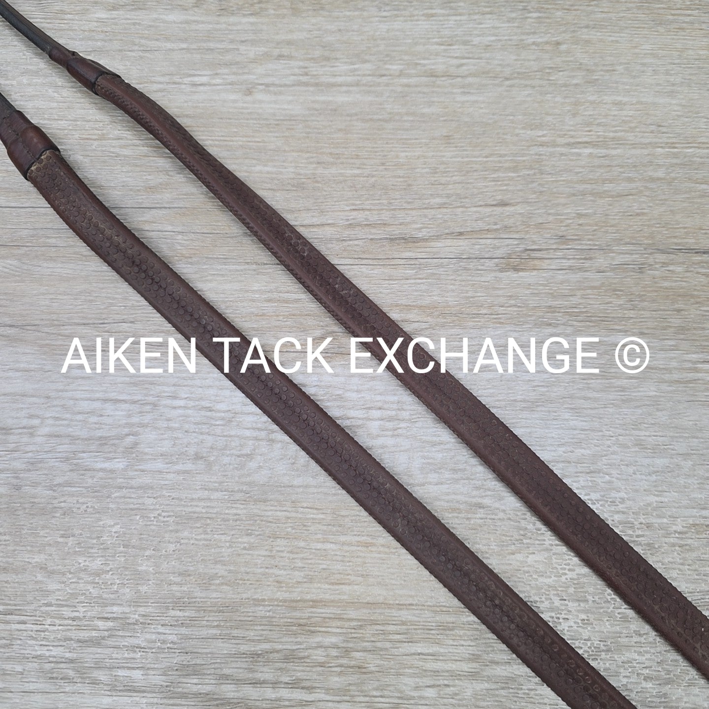 Dy'on Flash Noseband Bridle and Snap Hook with Matching Rubber Reins, Brown, Siz