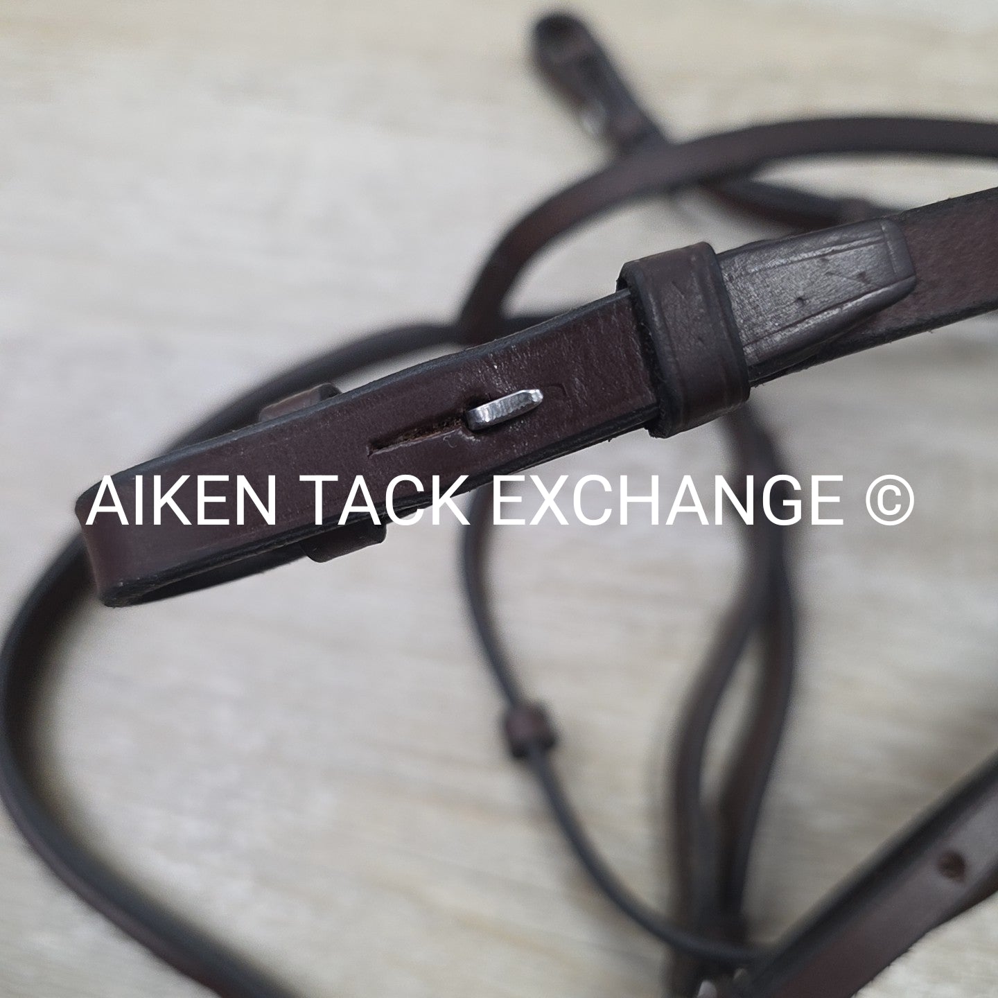 Plain Square Raised Bridle with Matching Laced Reins, Brown, Size Full