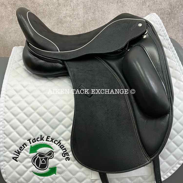 2023 Custom Saddlery Wolfgang Solo MKII Monoflap Dressage Saddle, 17.5" Seat, Adjustable Tree, Wool Flocked Panels