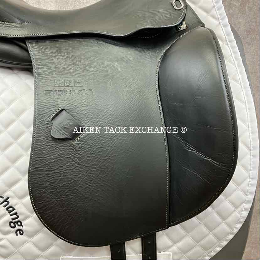 2017 Stubben True Nature Dressage Saddle, 18" Seat, Short Flap, 28cm Tree - Medium, Wool Flocked Panels