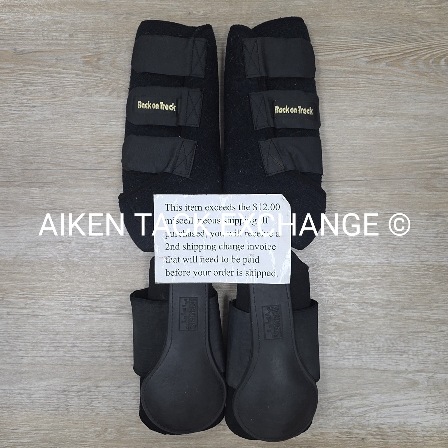 BARGAIN BUNDLE: Eskadron Brushing Boots, Medium & Back on Track Exercise Boots,