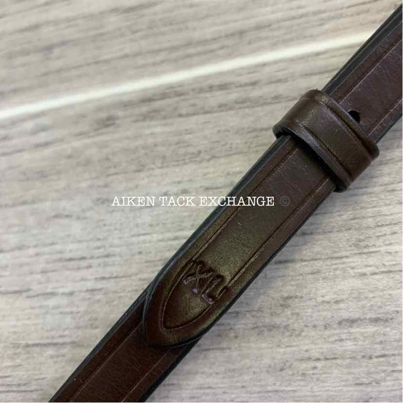 KL Select Red Barn Icon Square Raised Fancy Stitch Noseband, Oversize