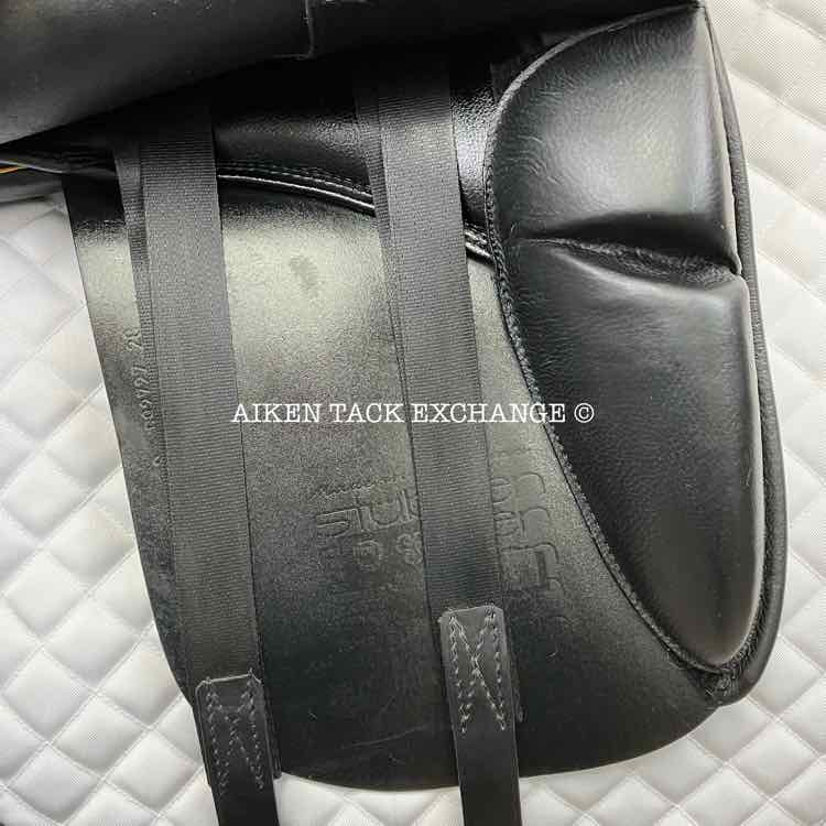 **SOLD** 2008 Stubben Genesis Dressage Saddle, 18" Seat, 28 cm Tree - Medium/Medium Narrow, Wool Flocked Panels