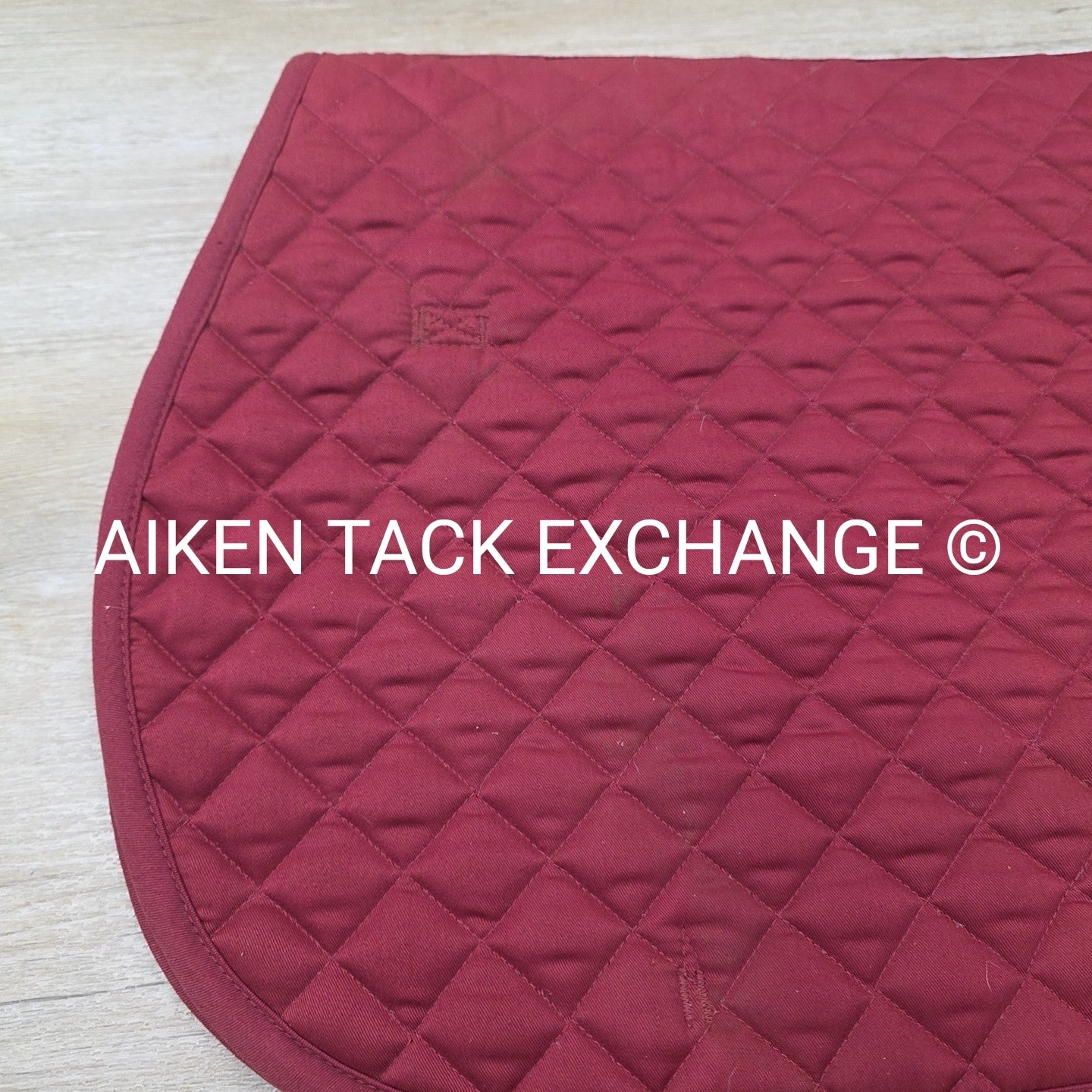 Dover Saddlery All Purpose Saddle Pad with Aiken Tack Exchange Logo, Burgundy
