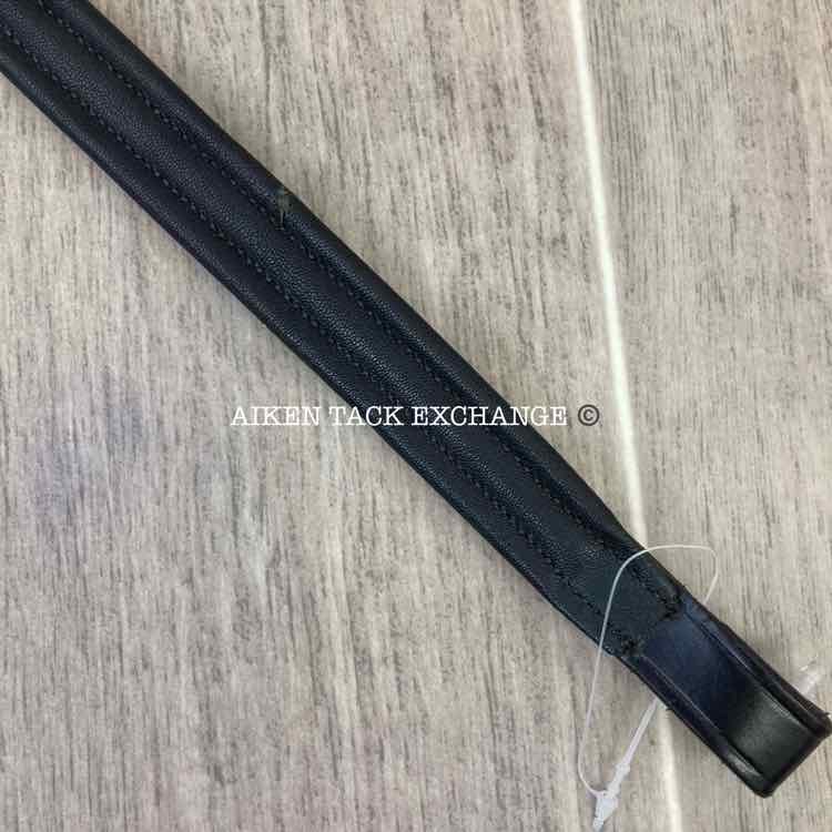 KL Select Redbarn Levade Plain Raised Brownband, Size Full (15") , Black Leather