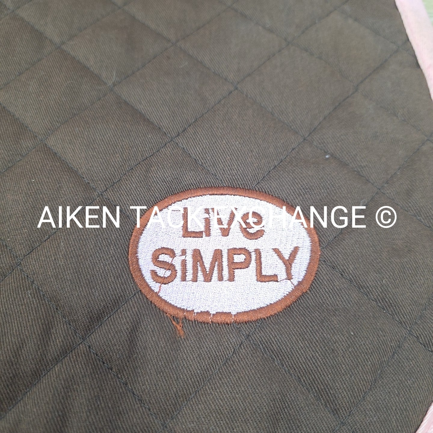Lettia All Purpose Saddle Pad with "Live Simply" Embroidery