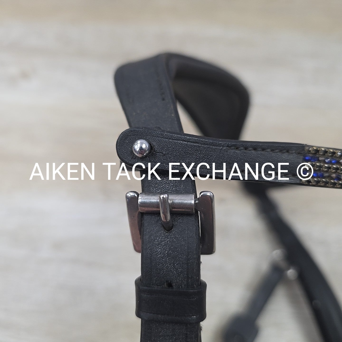 Lumiere Skyla Bitless Bridle with Kavalkade Bling Browband, No Reins, Black, Siz