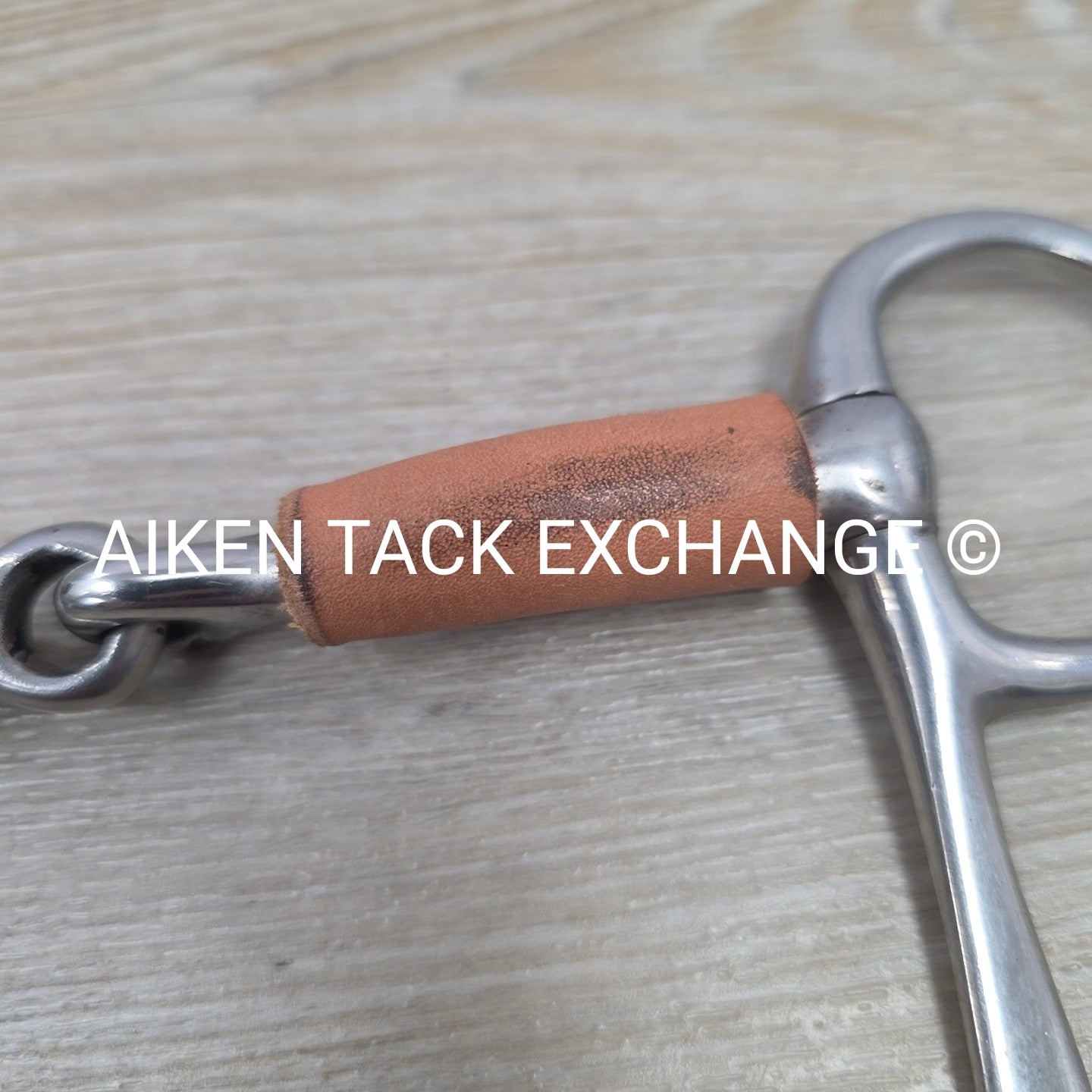 Half Cheek Leather Covered Single Joint Bit 5"