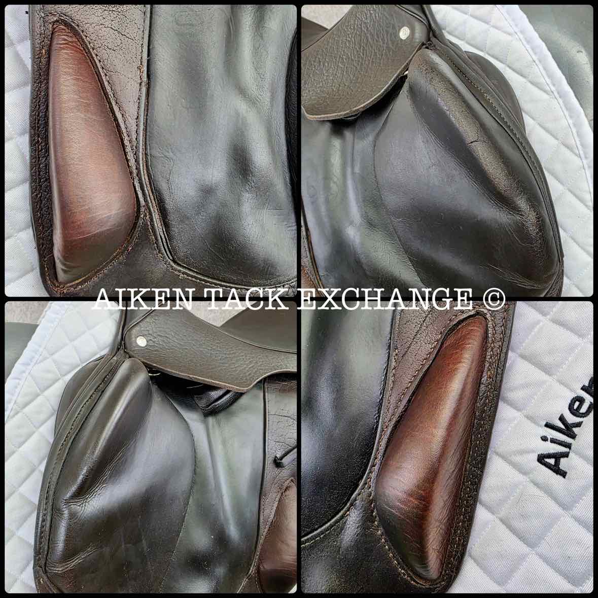 2016 Custom Saddlery Monte Carlo Monoflap Jump Saddle, 18" Seat, Adjustable Tree, Wool Flocked Panels