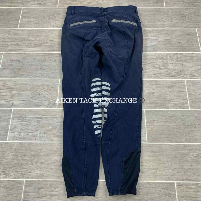Dublin Silicone Glitter Knee Patch Breeches, Size 8