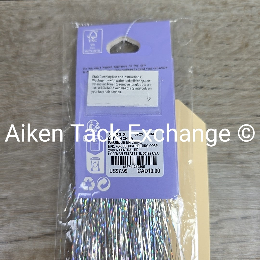 Claire's Faux Hair Tinsel Extension with 2 Clips