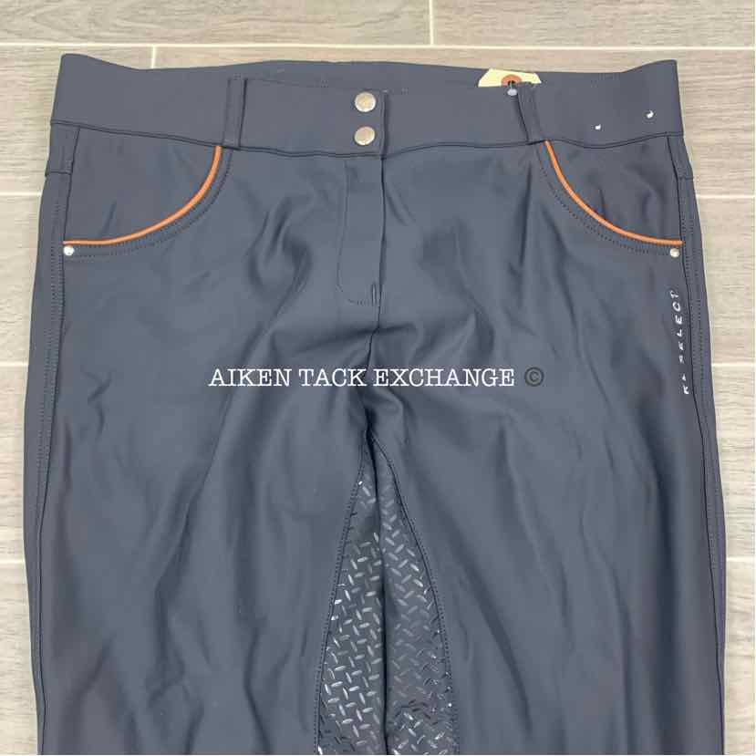 KL Select Gabrielle Silicone Full Seat Breeches, Size 34
