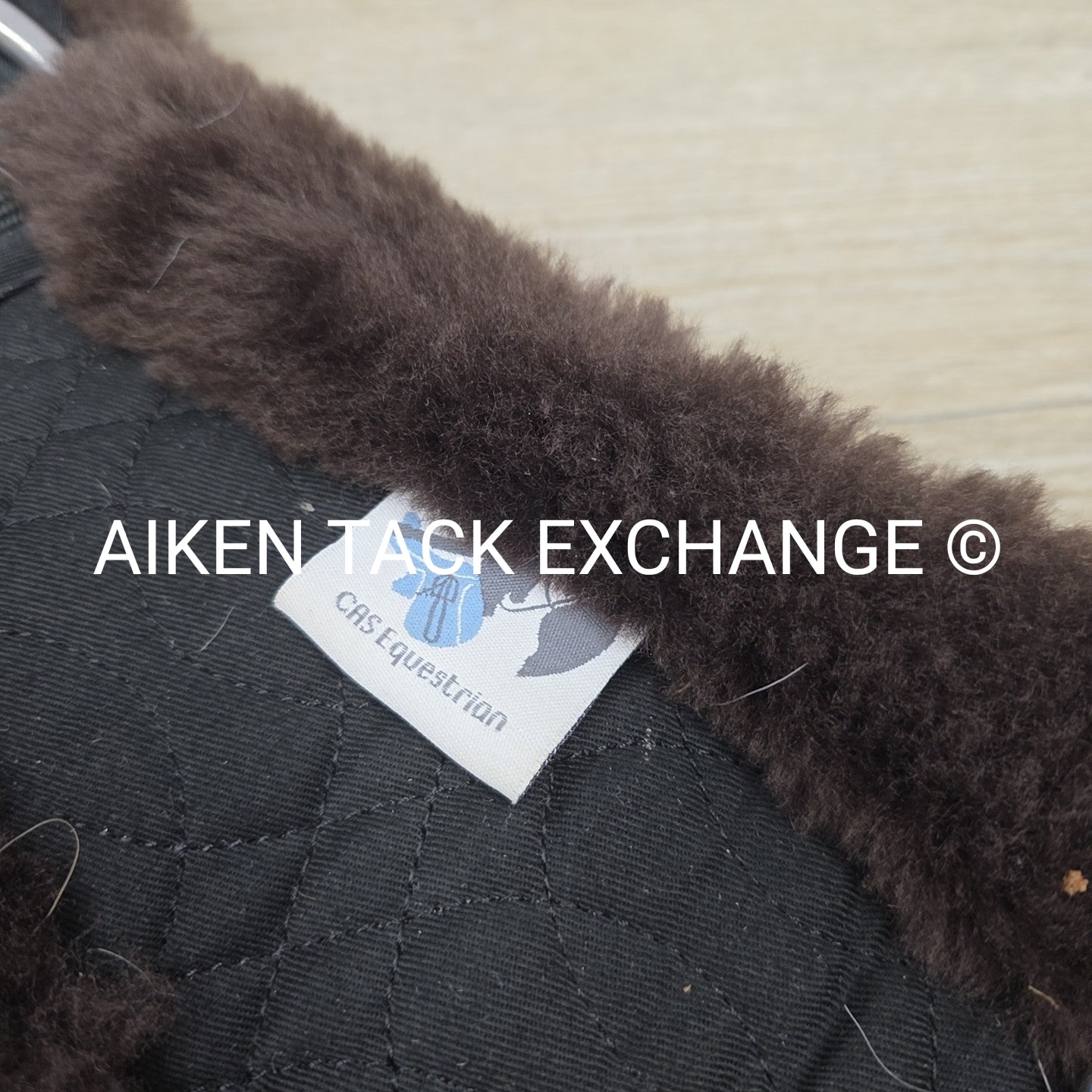 CAS Equestrian Sheepskin Cinch, Brown, 24"