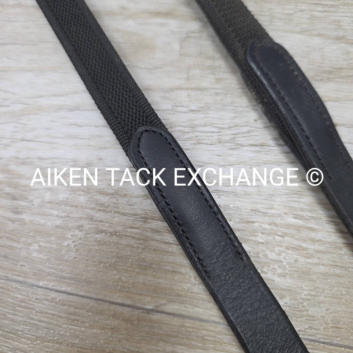 Double Layer Grip Anti-Slip Reins with Hand Loops, Black, 54"
