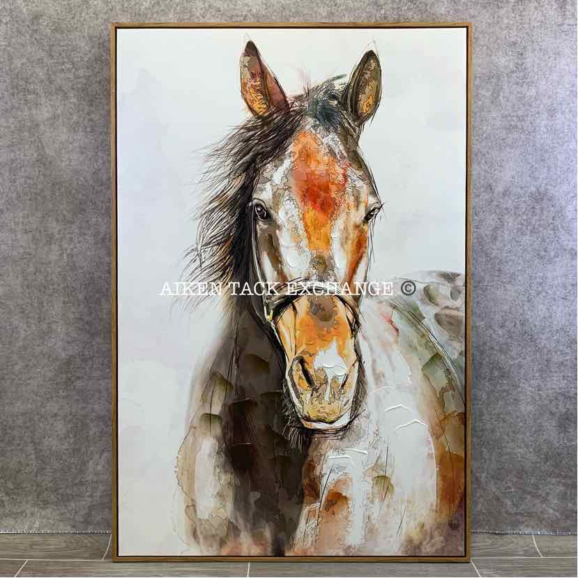Large Horse Print on Canvas, 32" x 47"