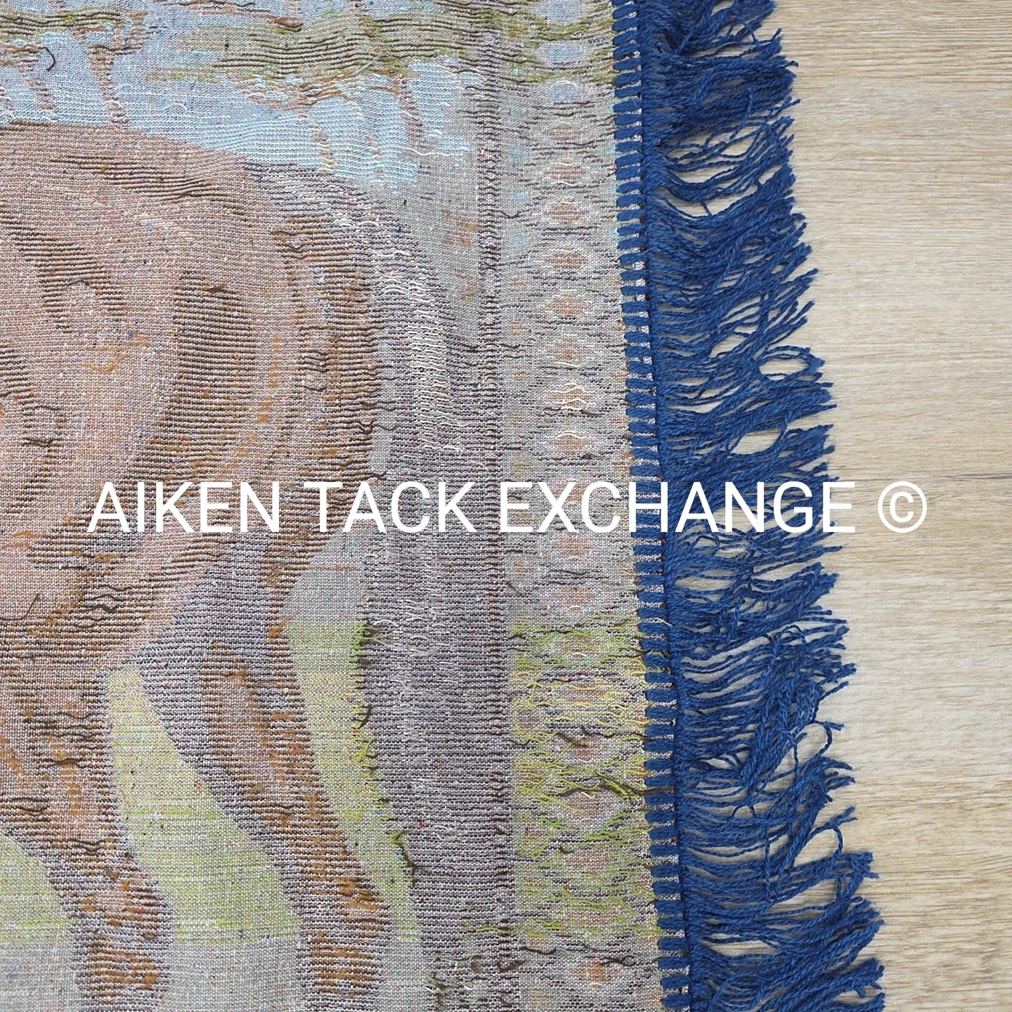 Vintage P & C Woven Velvet Tapestry w/ Horse Scene