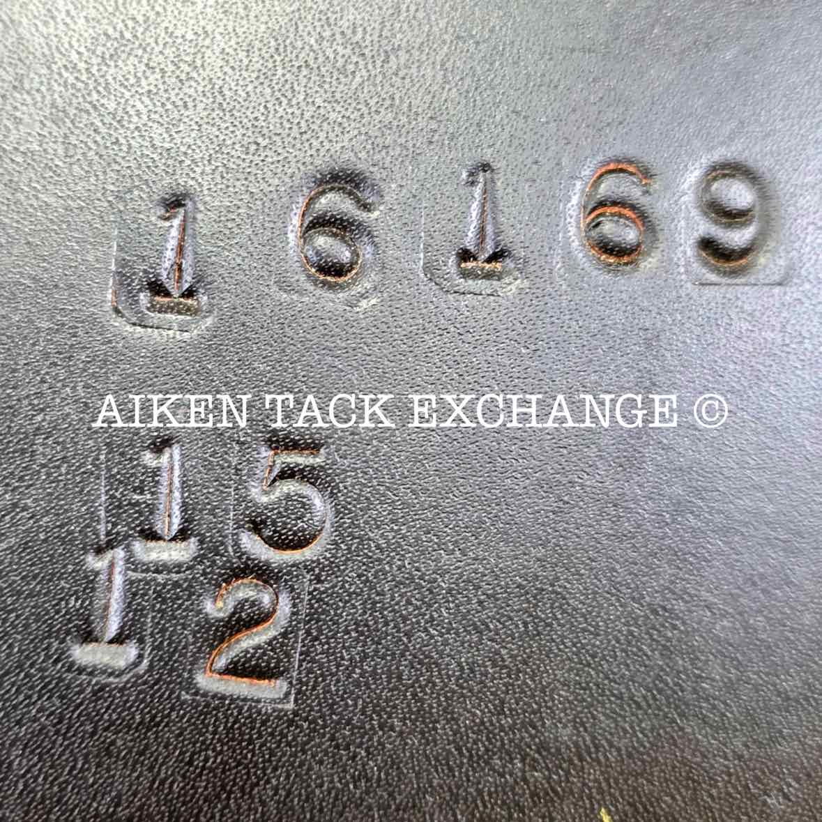 2017 Custom Saddlery Monte Carlo Jr Close Contact Jump Saddle, 15" Seat, Adjustable Tree, Wool Flocked Panels