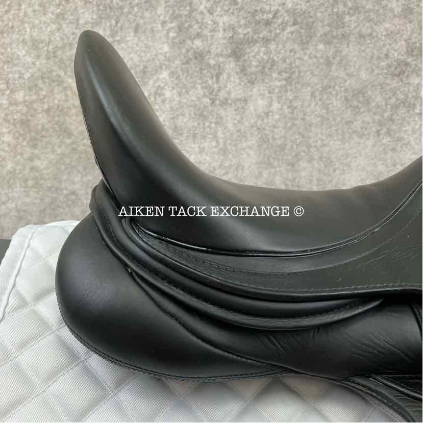 2023 Bliss of London Paramour Monoflap Dressage Saddle, 17" Seat, Short Flap, MW/W Tree, Wool Flocked Panels
